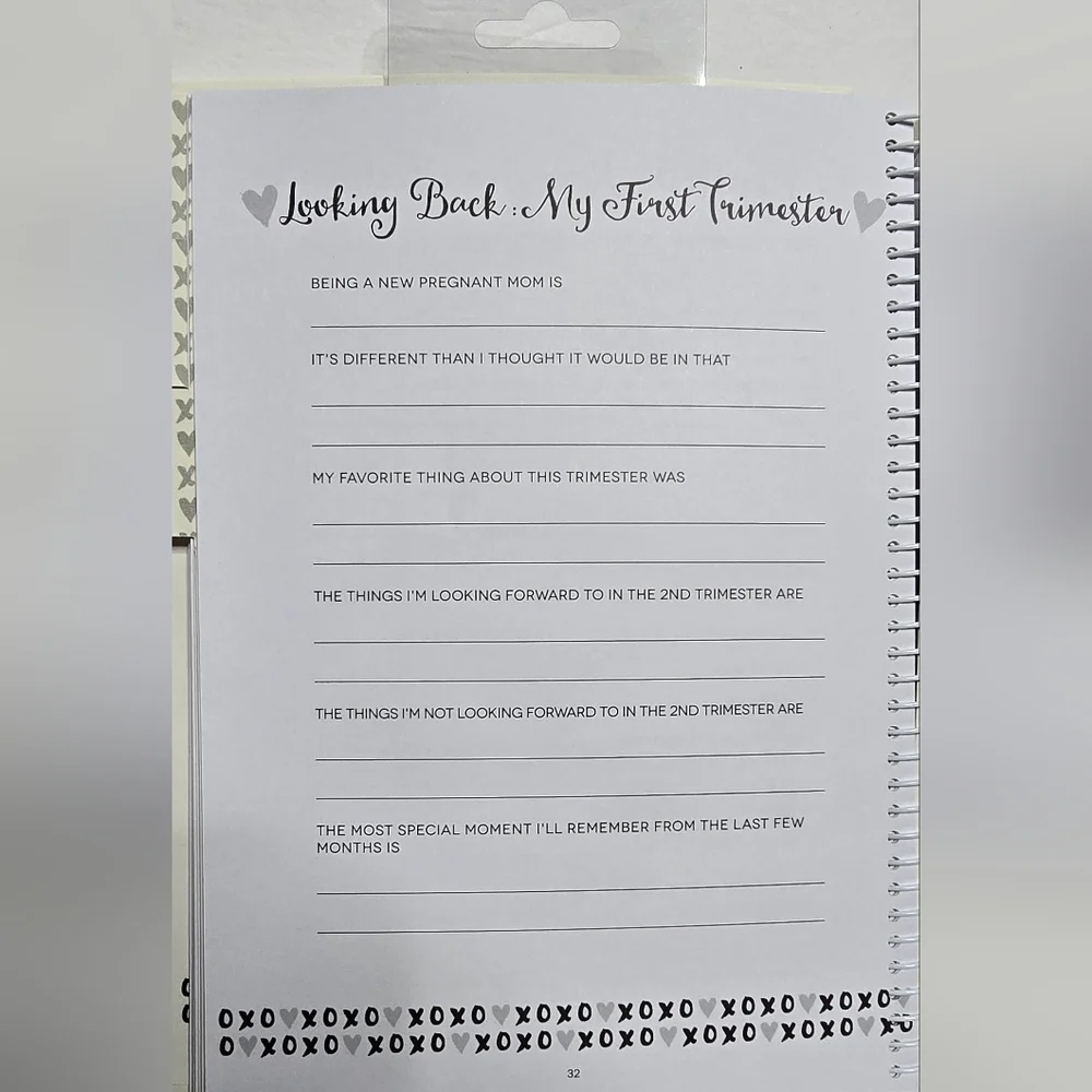 MY PREGNANCY JOURNAL : Pearhead Photos Pockets Memory Pages w Soft Leather Cover